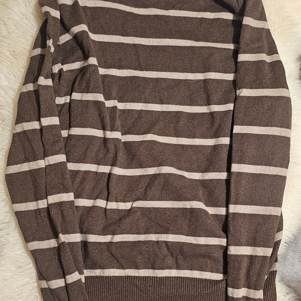 Brown Striped Men's Sweater